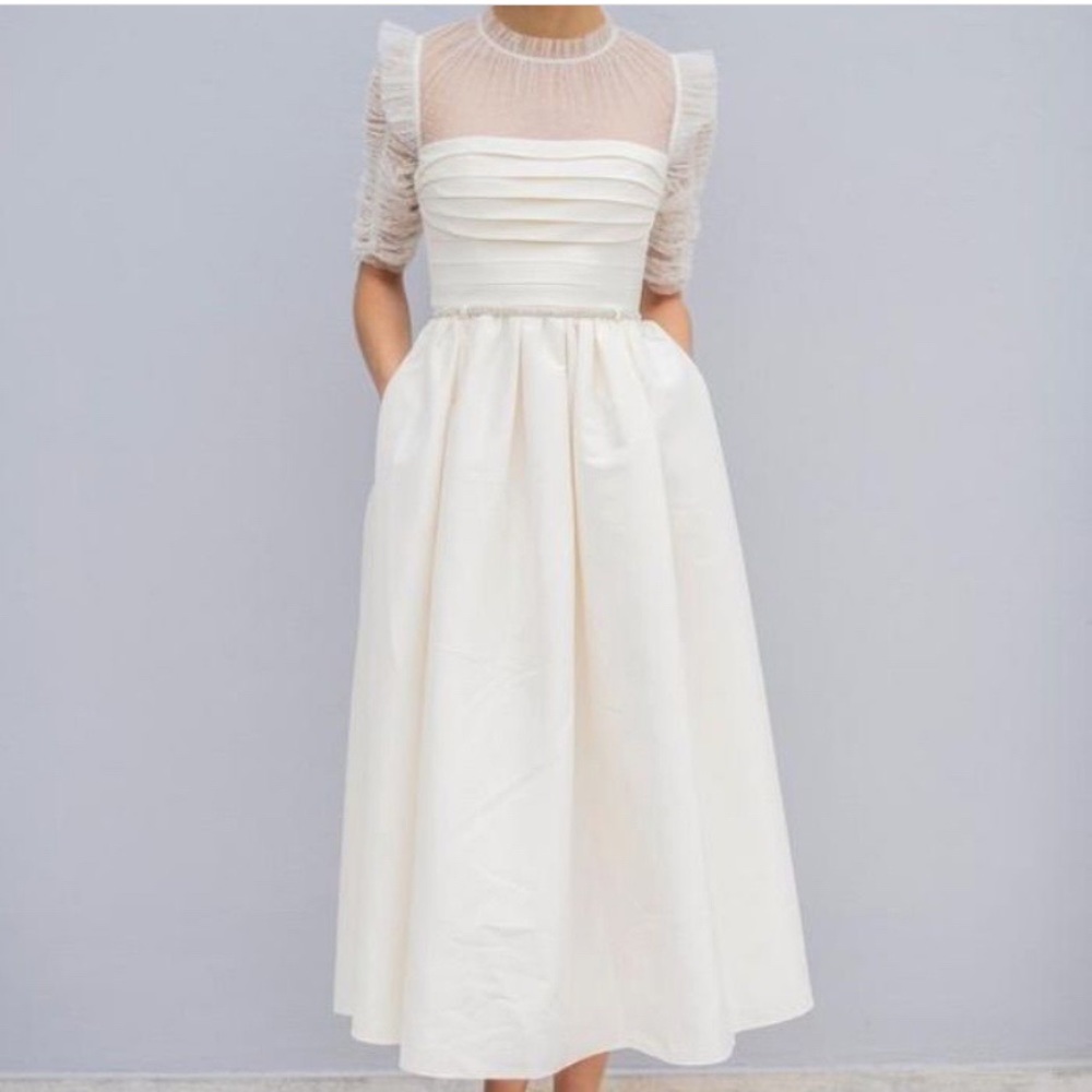 Self-Portrait Point D’esprit Tulle Midi Cocktail DREAM Dress
